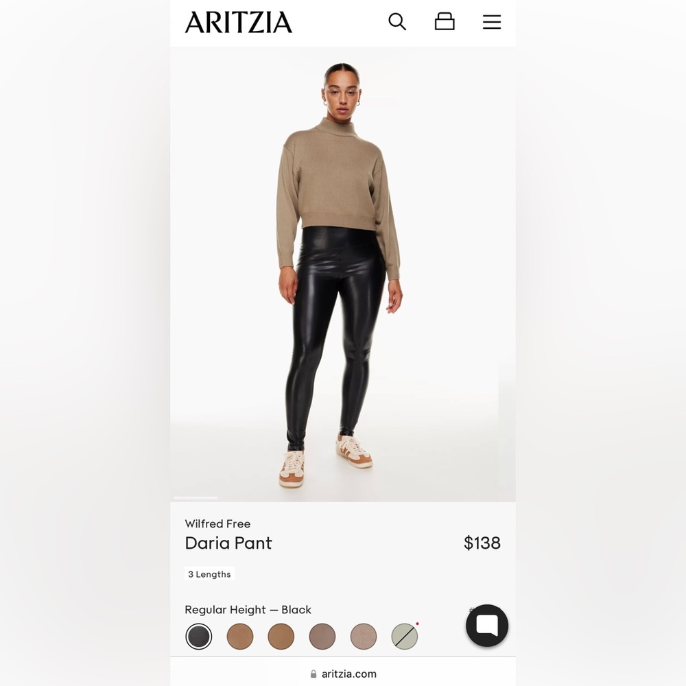Patent leather Daria Pant Aritzia